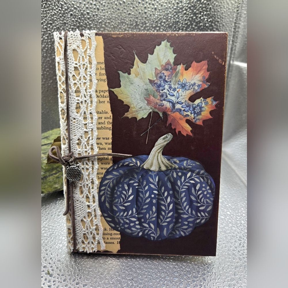 "5/$25" Upcycled Mixed Media Book Fall Decor